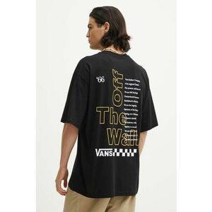 Vans tricou din bumbac barbati, culoarea negru, cu imprimeu, VN000HFTBLK1 imagine