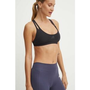 adidas Performance sutien sport Strength culoarea negru, neted, IW8670 imagine