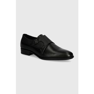 BOSS pantofi de piele Colby barbati, culoarea negru, 50523033 imagine