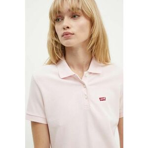 Levi's tricou polo femei, culoarea roz imagine