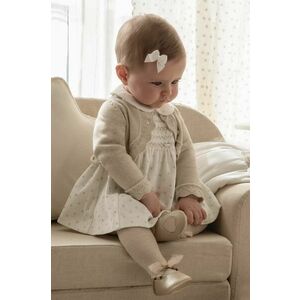 Mayoral Newborn cardigan din bumbac pentru bebeluși culoarea bej, light, 307 imagine