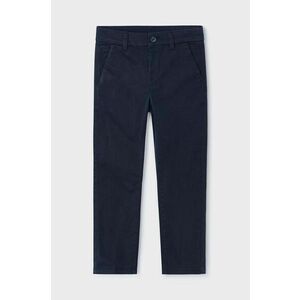 Mayoral pantaloni de bumbac pentru copii culoarea albastru marin, neted, 513 imagine