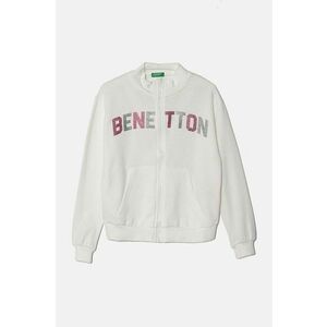 United Colors of Benetton hanorac de bumbac pentru copii culoarea alb, modelator, 3J68C503Y imagine