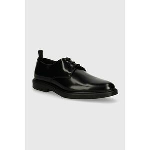 BOSS pantofi de piele Larry barbati, culoarea negru, 50523283 imagine