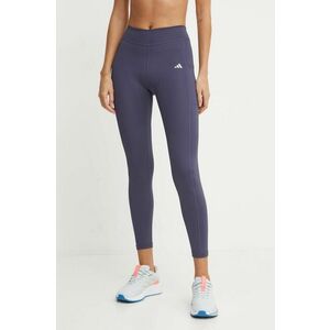 adidas Performance leggins de antrenament Strength culoarea violet, neted, IX0206 imagine