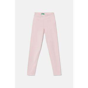 United Colors of Benetton leggins copii culoarea roz, neted, 3MT1CF02G imagine