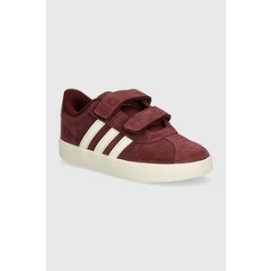 adidas sneakers de piele întoarsă pentru copii VL COURT 3.0 CF culoarea bordo, IH4959 imagine