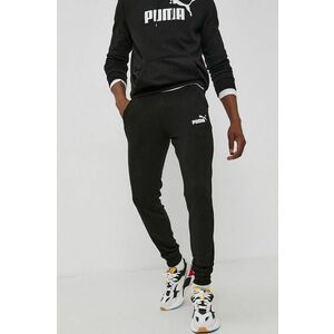 Puma Pantaloni 586749 bărbați, culoarea negru, cu imprimeu imagine