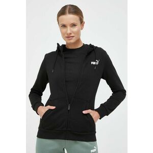 Puma bluza femei, culoarea negru, cu glugă, neted imagine