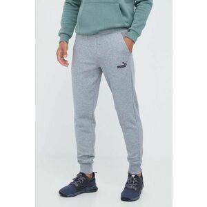 Puma pantaloni barbati, culoarea gri, cu imprimeu imagine