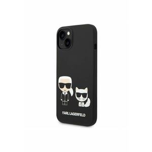 Husa de protectie si Choupette silicon lichid pentru iPhone 14 Plus - Negru imagine