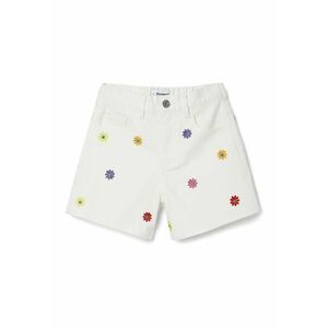 Pantaloni scurti de denim cu broderii florale imagine