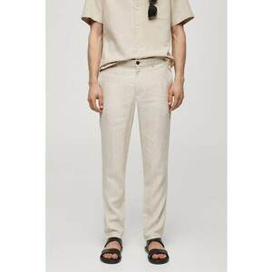 Pantaloni slim fit din in Oyster imagine