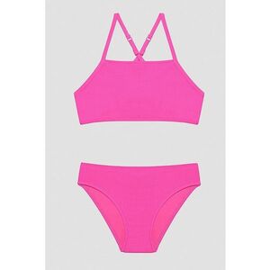 Costum de baie in doua piese cu aspect texturat imagine