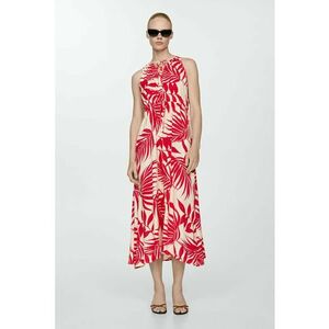 Rochie midi cu imprimeu tropical imagine