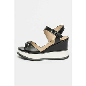 Sandale wedge de piele ecologica Desy imagine