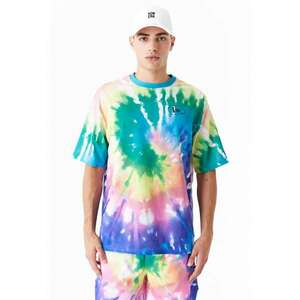 Tricou cu model tie-dye si imprimeu logo imagine