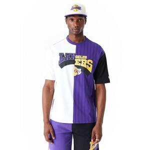 Tricou colorblock cu imprimeu Los Angeles Lakers NBA imagine