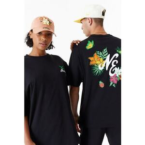 Tricou supradimensionat unisex cu imprimeu floral imagine