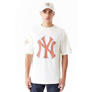 Tricou cu decolteu la baza gatului si logo New York Yankees imagine