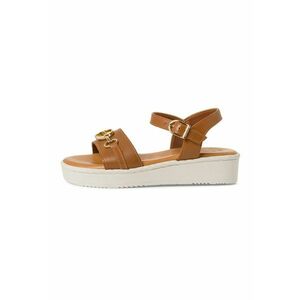 Sandale wedge de piele imagine