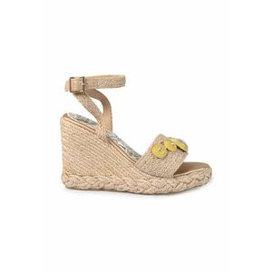 Sandale wedge-espadrile cu cristale imagine