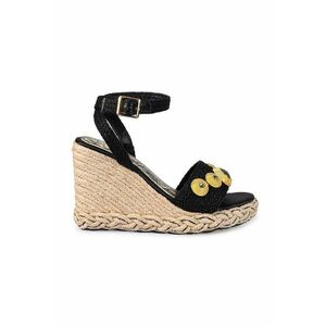 Sandale wedge-espadrile cu cristale imagine