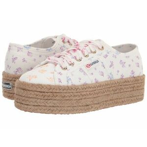 Incaltaminte Femei Superga 2790 Rope Flower Print Mix Laces White Floral Mix imagine