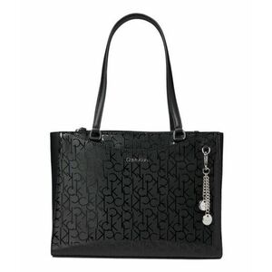 Incaltaminte Femei Calvin Klein Mavis Text Emboss Tailored Tote BlackBlack imagine