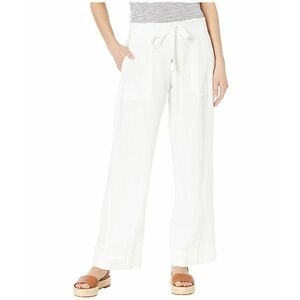 Imbracaminte Femei LAUREN Ralph Lauren Petite Linen Wide-Leg Pant White imagine