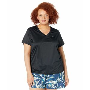 Imbracaminte Femei Columbia Plus Size Hiketrade Short Sleeve V-Neck Black imagine