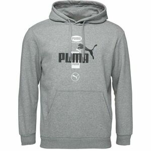 Puma POWER GRAPHICS HOODIE FLEECE Hanorac bărbați, gri, mărime imagine