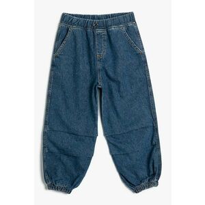 Pantaloni relaxed fit de denim cu talie ajustabila imagine