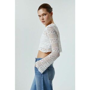 Bluza crop cu perforatii imagine