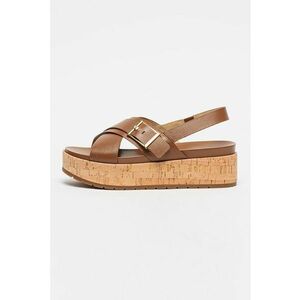 Sandale flatform din piele si piele ecologica Easton imagine