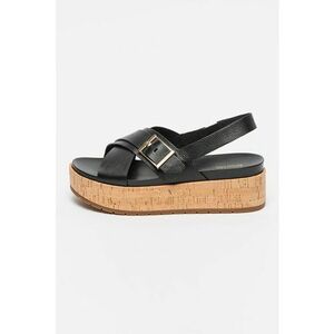 Sandale flatform din piele si piele ecologica Easton imagine