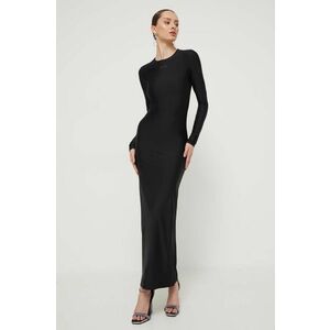 Rotate rochie culoarea negru, maxi, mulata imagine