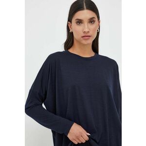 Max Mara Leisure longsleeve din lana culoarea albastru marin imagine