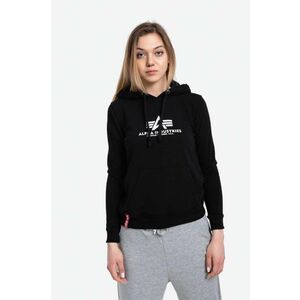 Alpha Industries bluză femei, culoarea negru, cu glugă, cu imprimeu 196032.03-black imagine