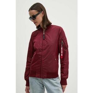 Alpha Industries geaca bomber culoarea bordo, de tranzitie imagine