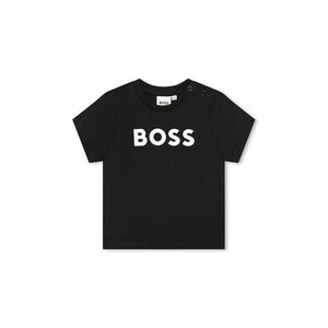 BOSS tricou de bumbac pentru copii culoarea negru, cu imprimeu imagine