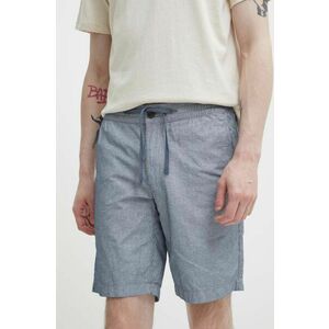 Superdry pantaloni scurti din in culoarea albastru marin imagine