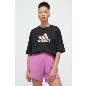 adidas tricou din bumbac femei, culoarea negru IR5896 imagine