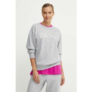 Dkny bluza femei, culoarea gri, cu imprimeu, DP4T9809 imagine