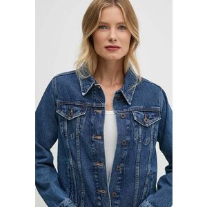 Pepe Jeans geacă din denim REGULAR JACKET femei, culoarea bleumarin, de tranziție, PL402432CT9 imagine