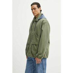 Levi's jacheta de bumbac culoarea verde, de tranzitie, oversize, A8614 imagine