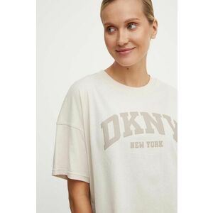 Dkny tricou din bumbac femei, culoarea bej, DP4T9945 imagine