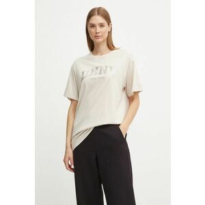 Dkny tricou din bumbac femei, culoarea bej, DP4T9812 imagine