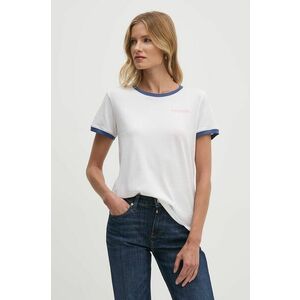 Pepe Jeans tricou din bumbac ELISE femei, culoarea alb, PL505878 imagine