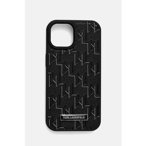 Karl Lagerfeld Husă pentru telefon iPhone 15 / 14 / 13 6.1 culoarea negru, KLHMP15SPKHPORPK imagine